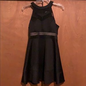 Black sheer semi formal dress